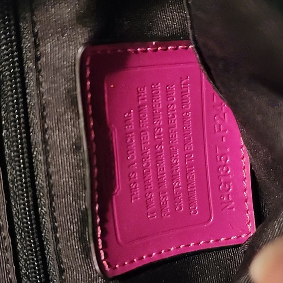 Coach NWT charcoal Passion Berry Purse Texture Feels Like Wool But Im Not Sure. - Picture 5 of 8